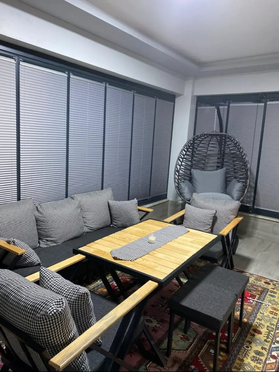 X Ayak Masa Koltuk Takımı - Cam Balkon Oturma Grubu - Görsel 1