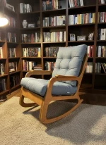 Ankara Ahşap Sallanan Sandalye – Modern Salon & Balkon Koltuğu